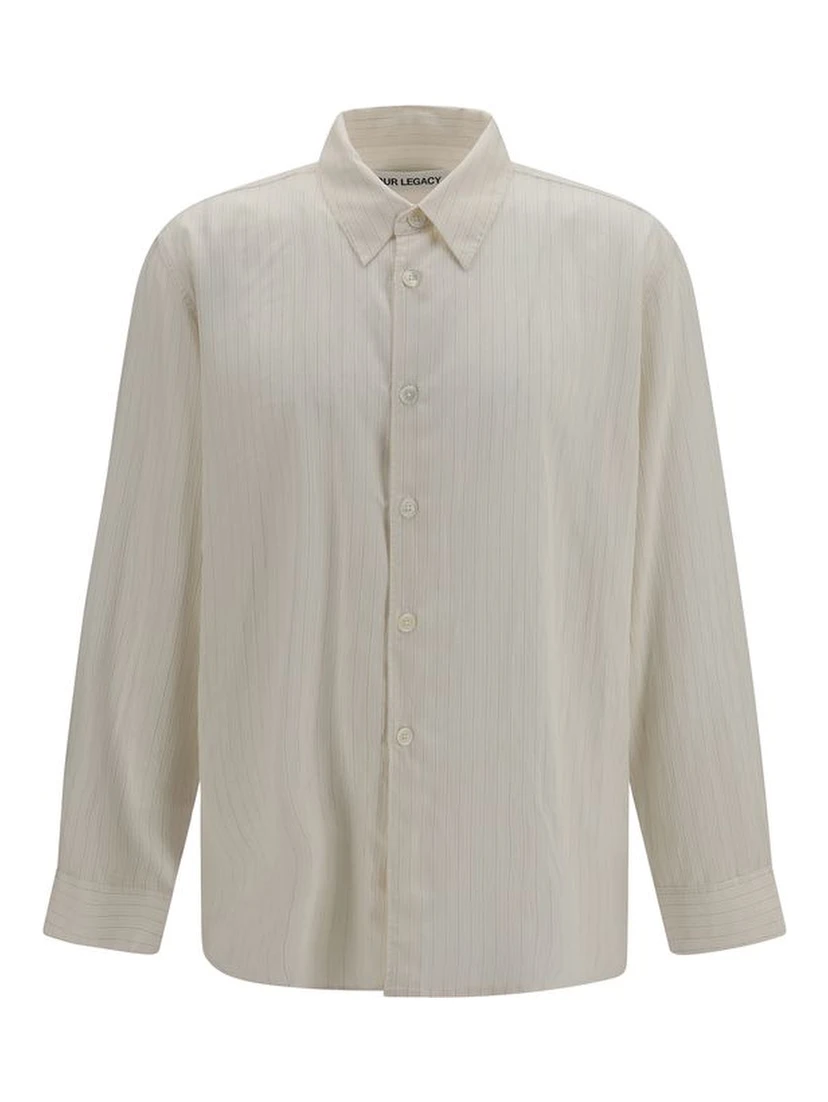 Beige Lyocell Pattern Shirt