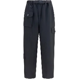 Black Polyester Athletic Pants