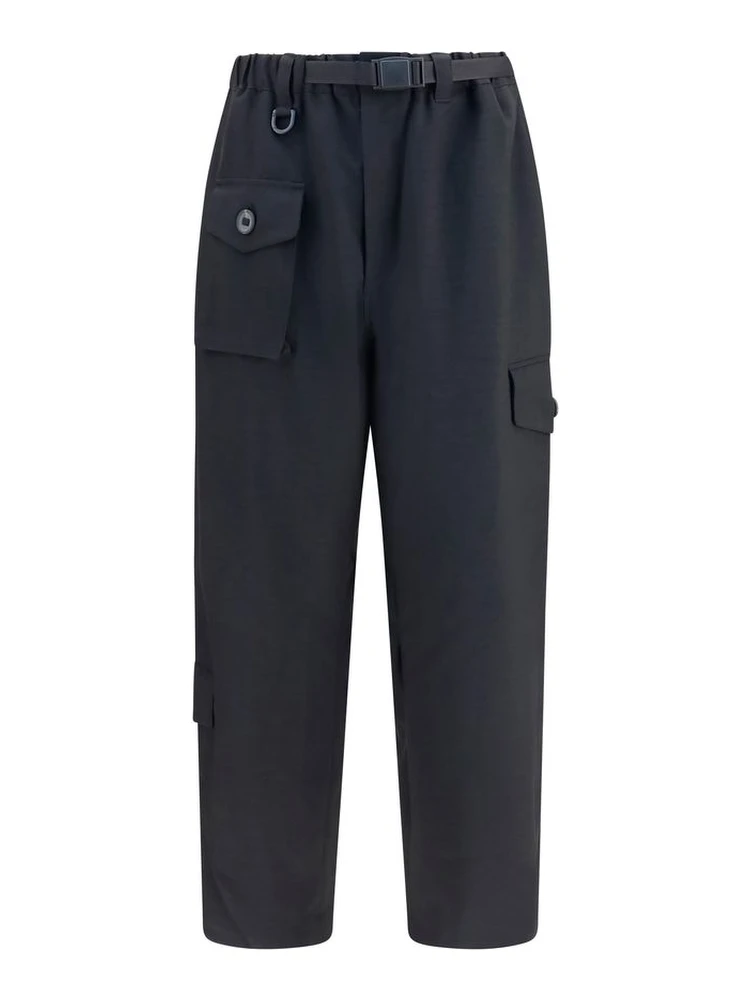 Black Polyester Athletic Pants