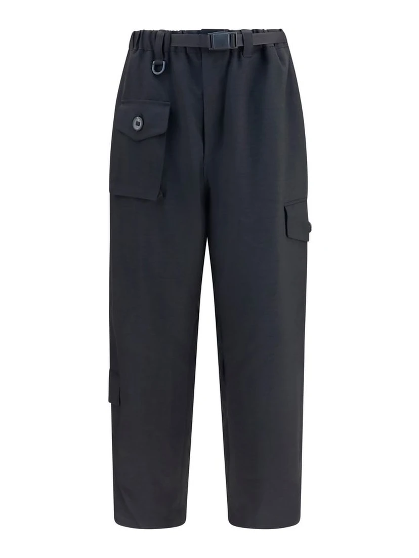 Black Polyester Athletic Pants