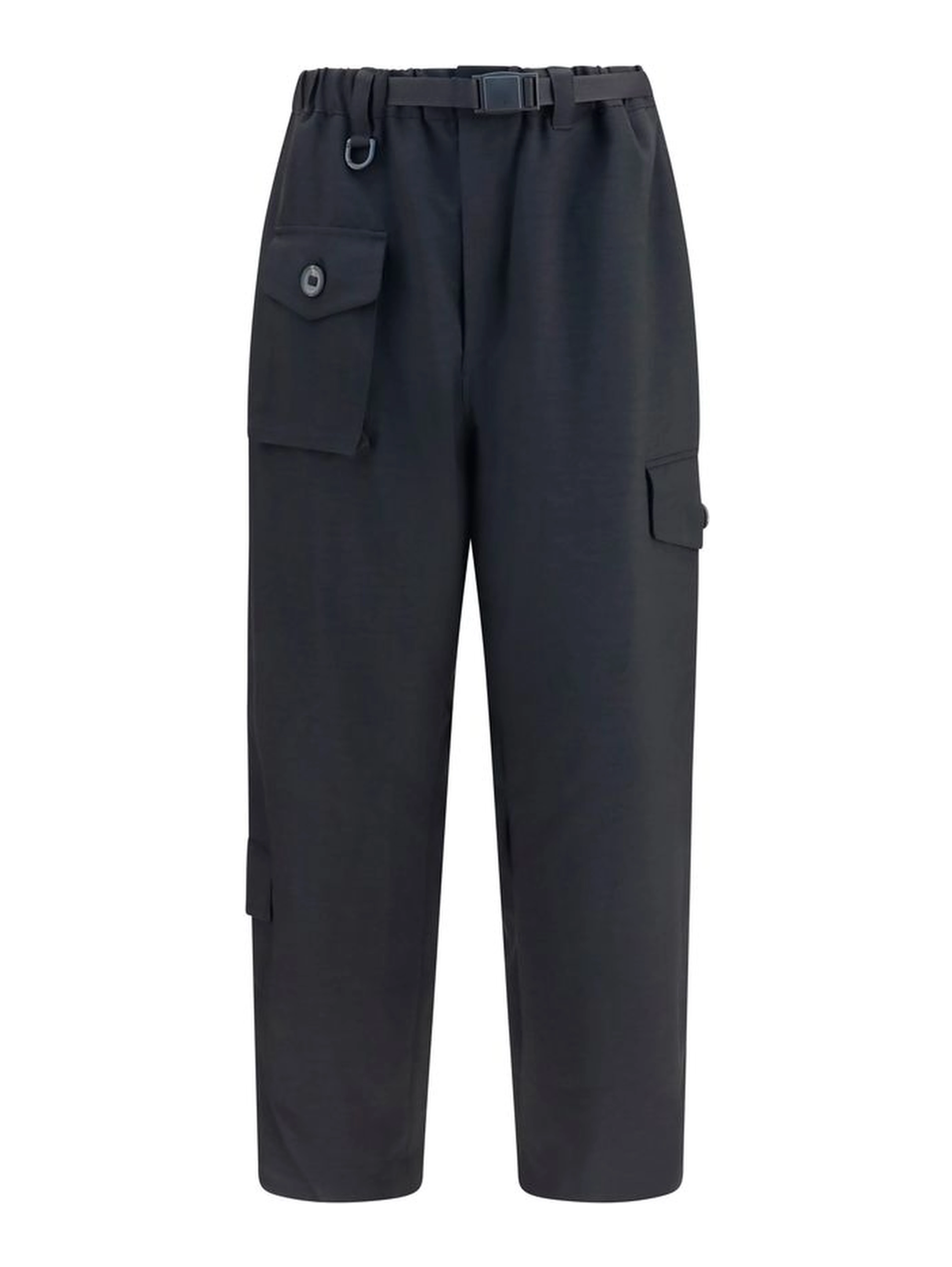 Black Polyester Athletic Pants