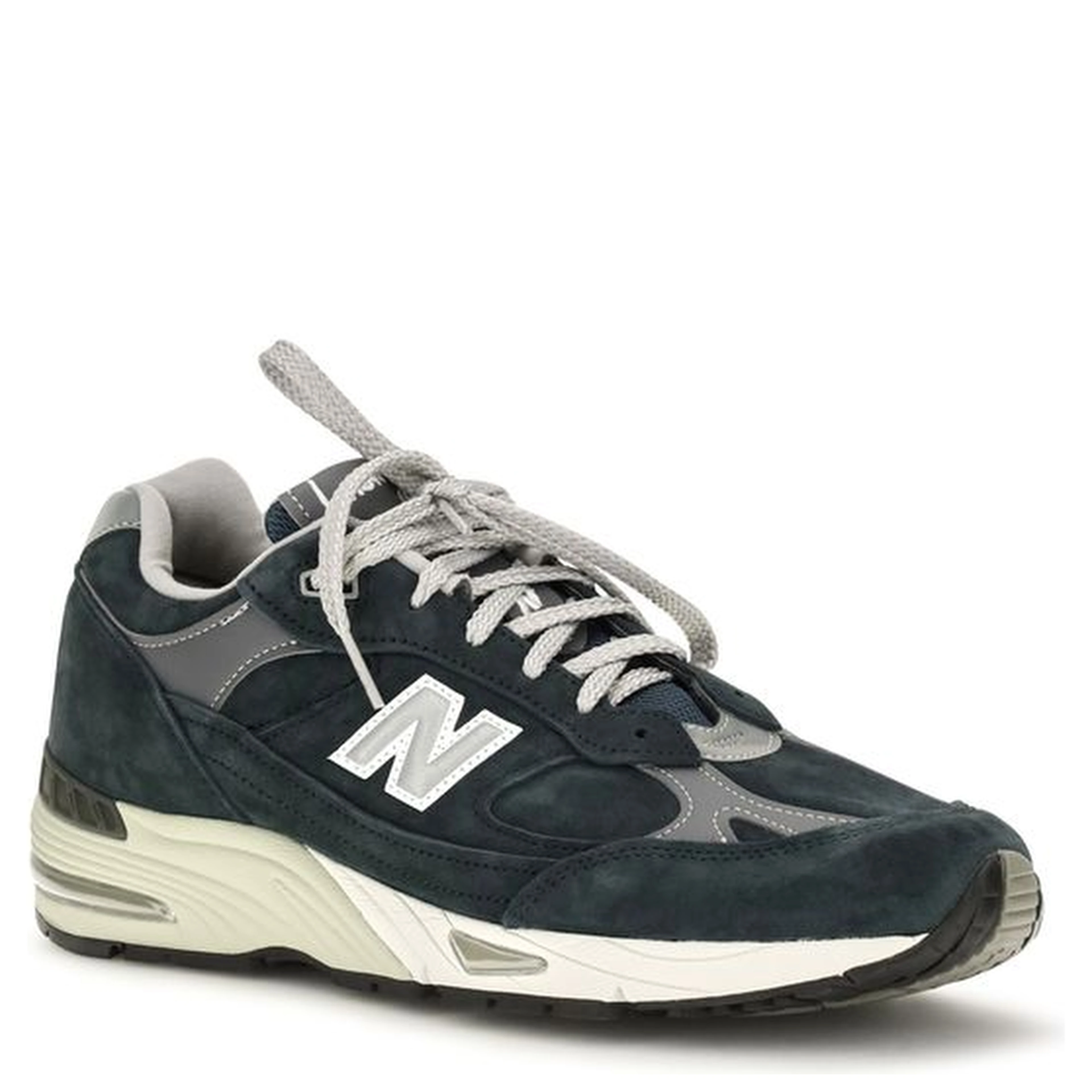 Blue Suede Leather Athletic Sneakers