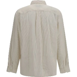 Beige Lyocell Pattern Shirt