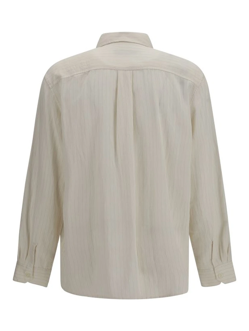 Beige Lyocell Pattern Shirt