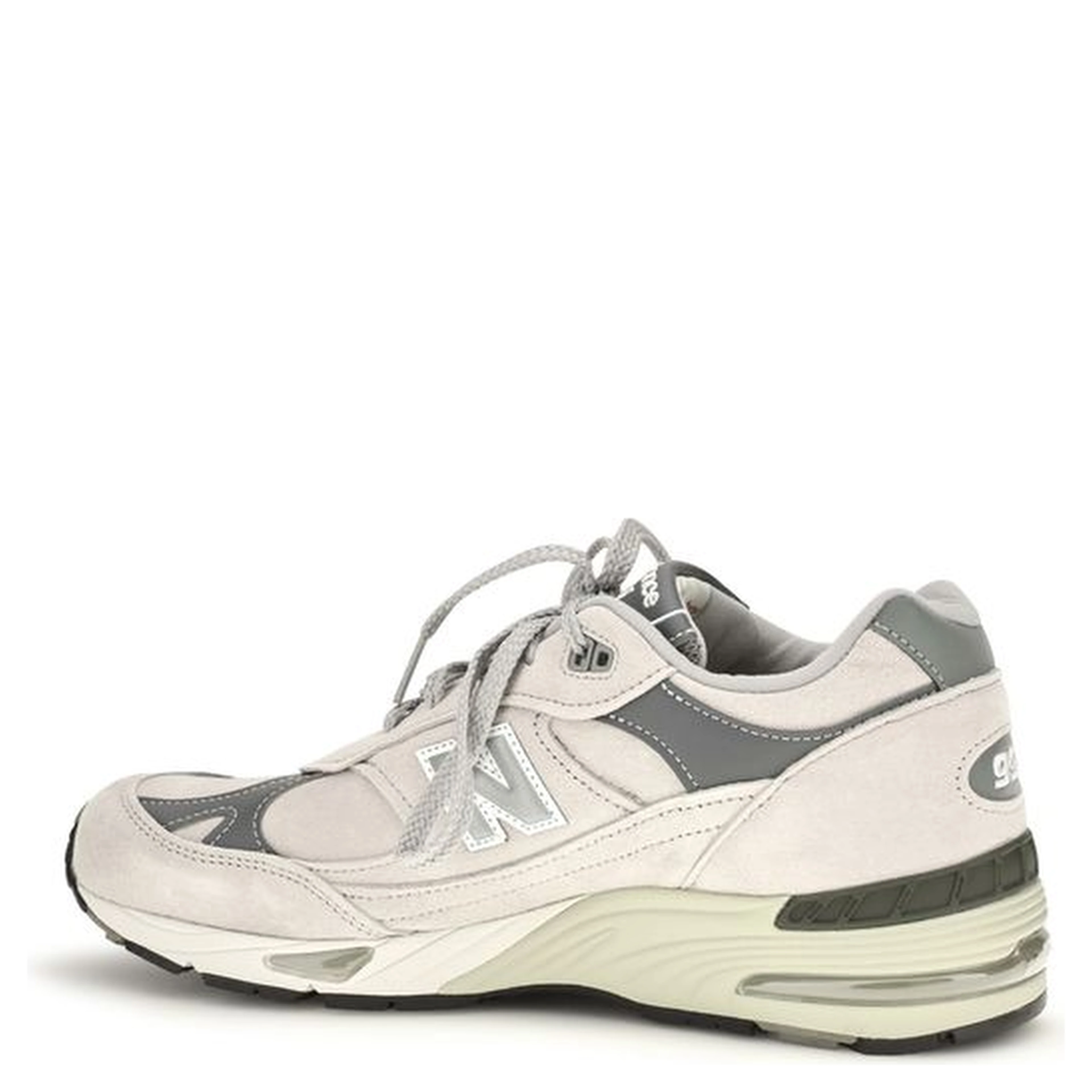 Gray Suede Leather Athletic Sneakers