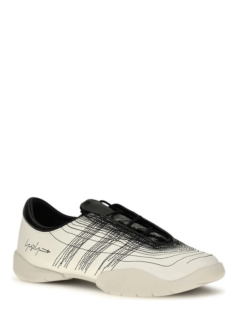 Beige Calf Leather Bos Taurus Sneakers