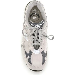 Gray Suede Leather Athletic Sneakers