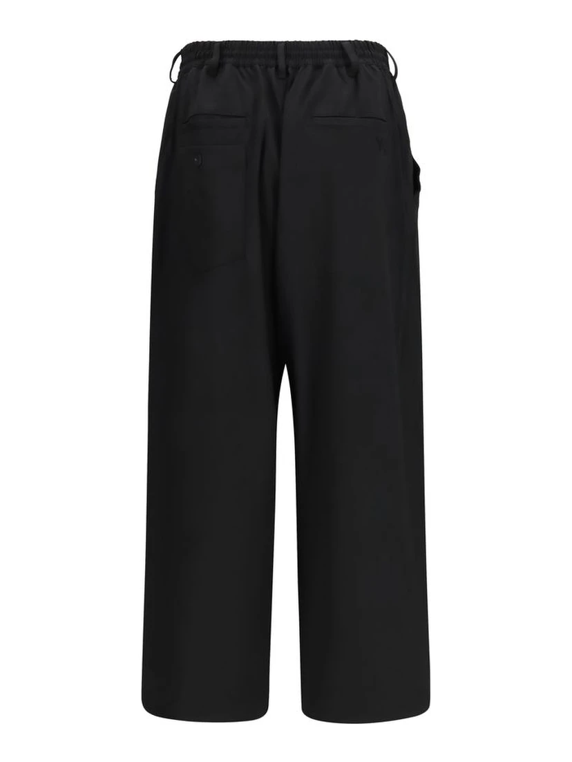 Black Wool Oves Aries Casual Pants