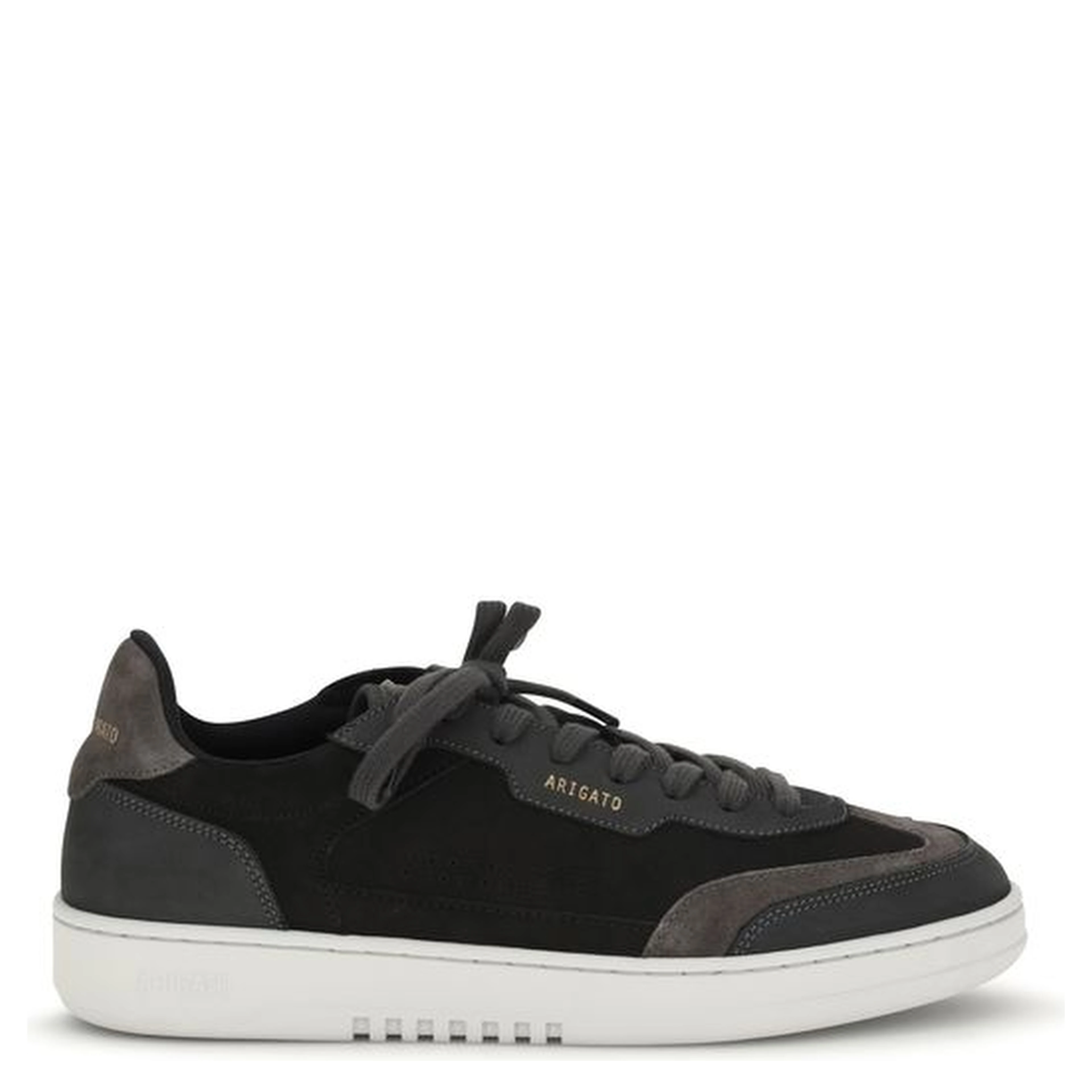 Black Nubuc Leather Athletic Sneakers