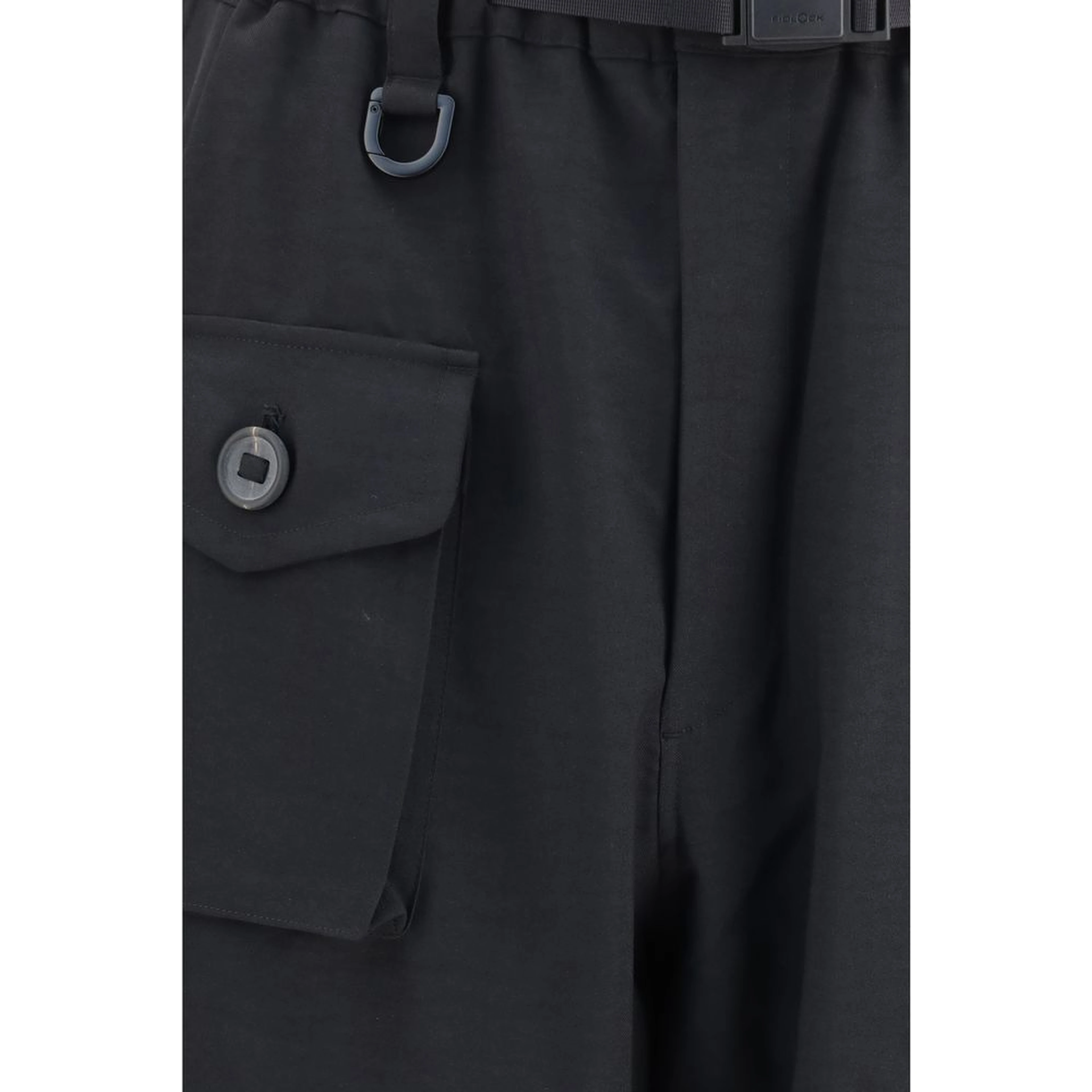 Black Polyester Athletic Pants