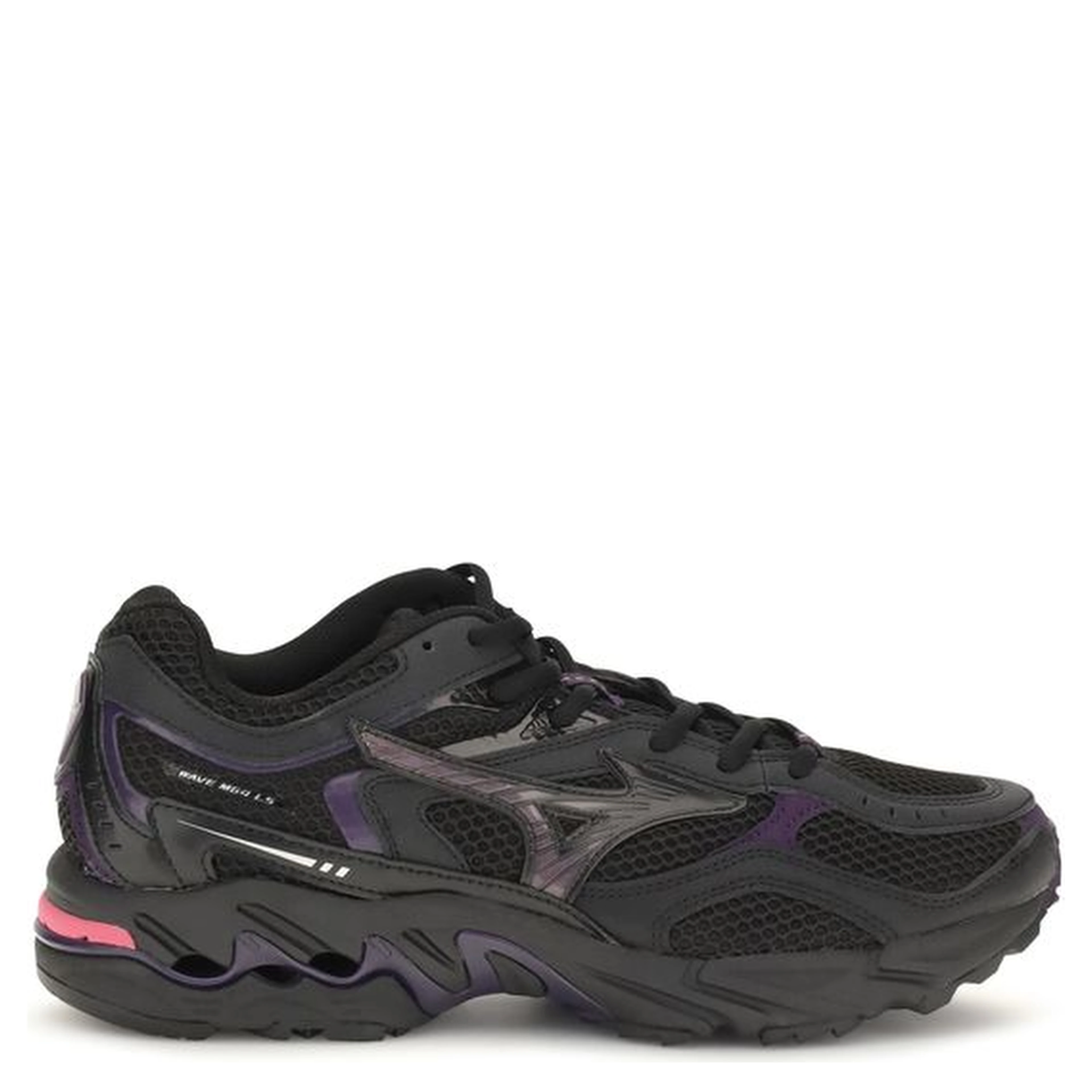 Black Fabric Athletic Sneakers