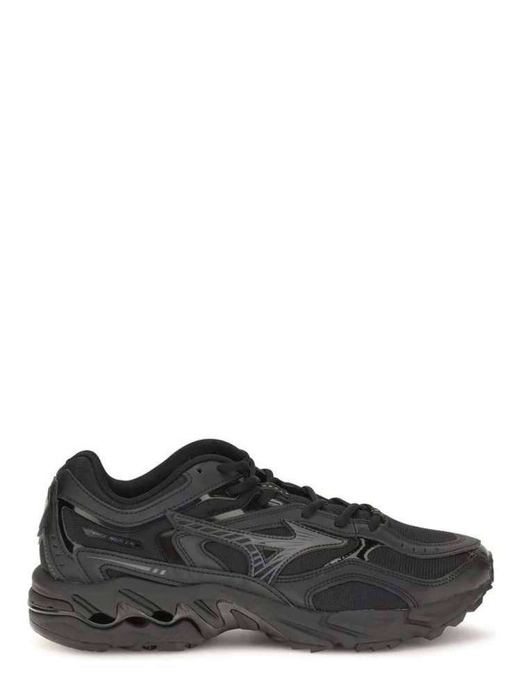 Black Fabric Athletic Sneakers