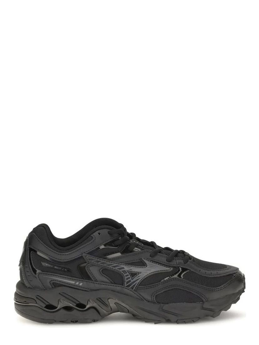 Black Fabric Athletic Sneakers