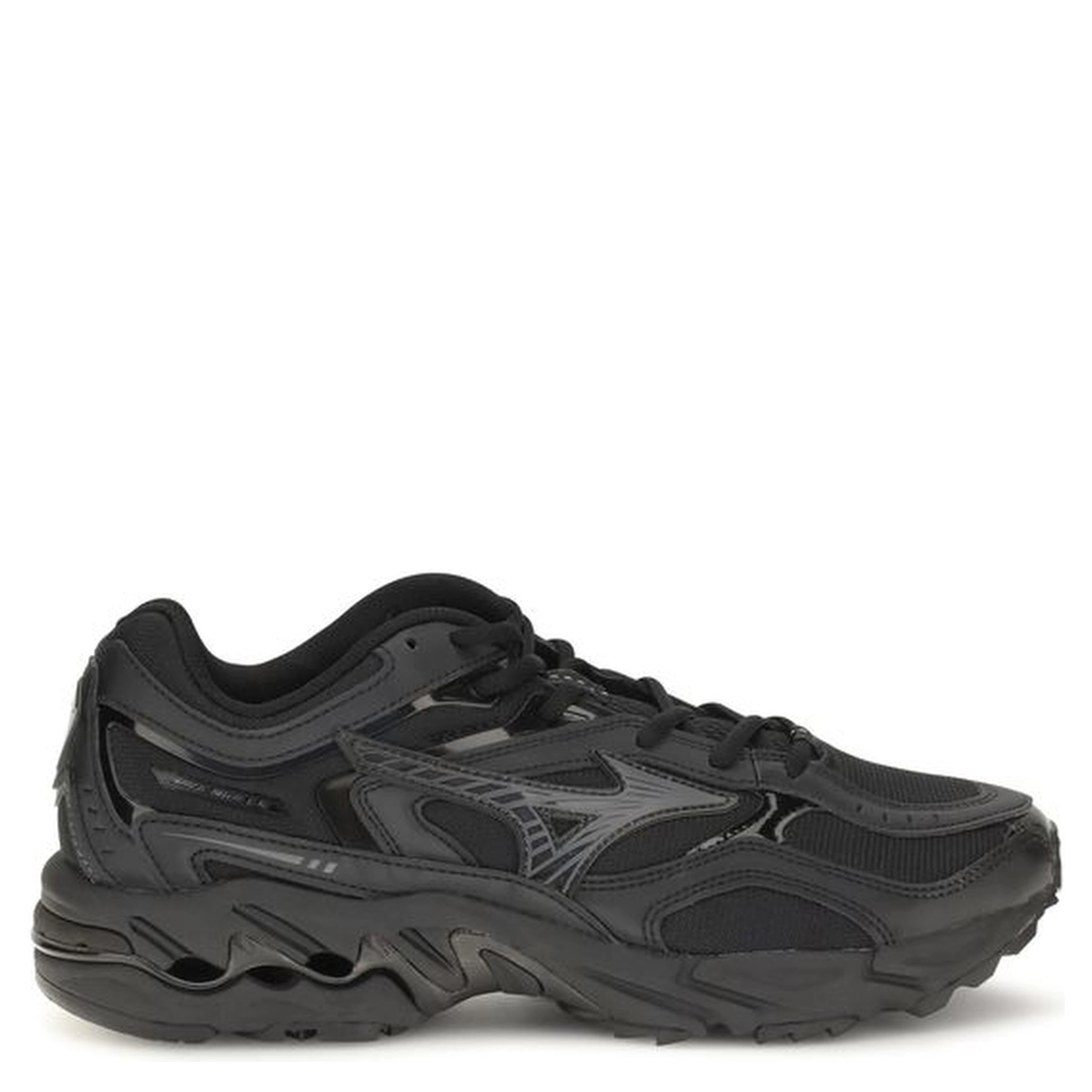 Black Fabric Athletic Sneakers