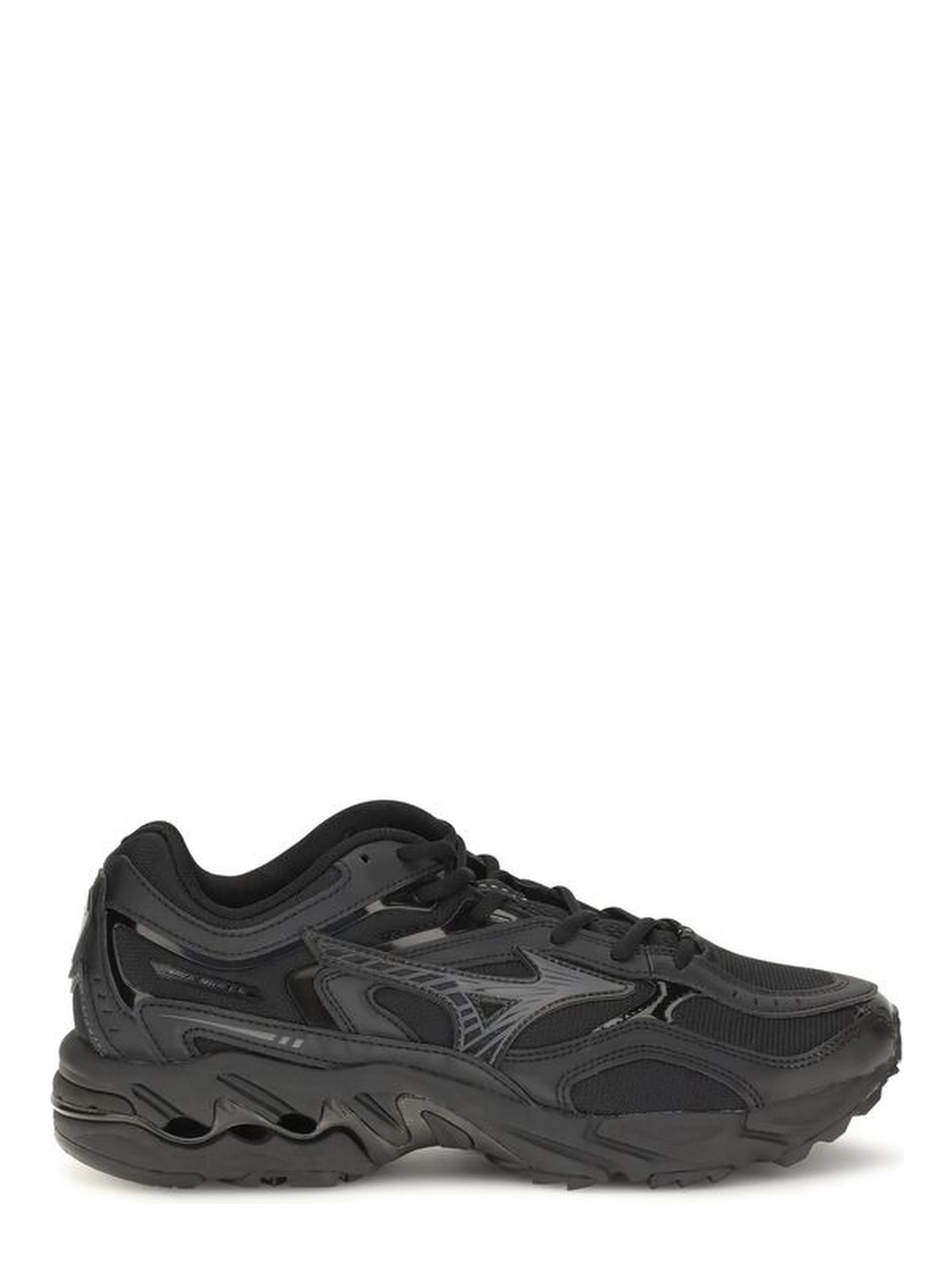Black Fabric Athletic Sneakers