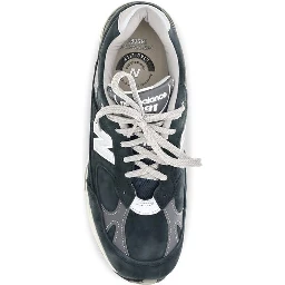 Blue Suede Leather Athletic Sneakers