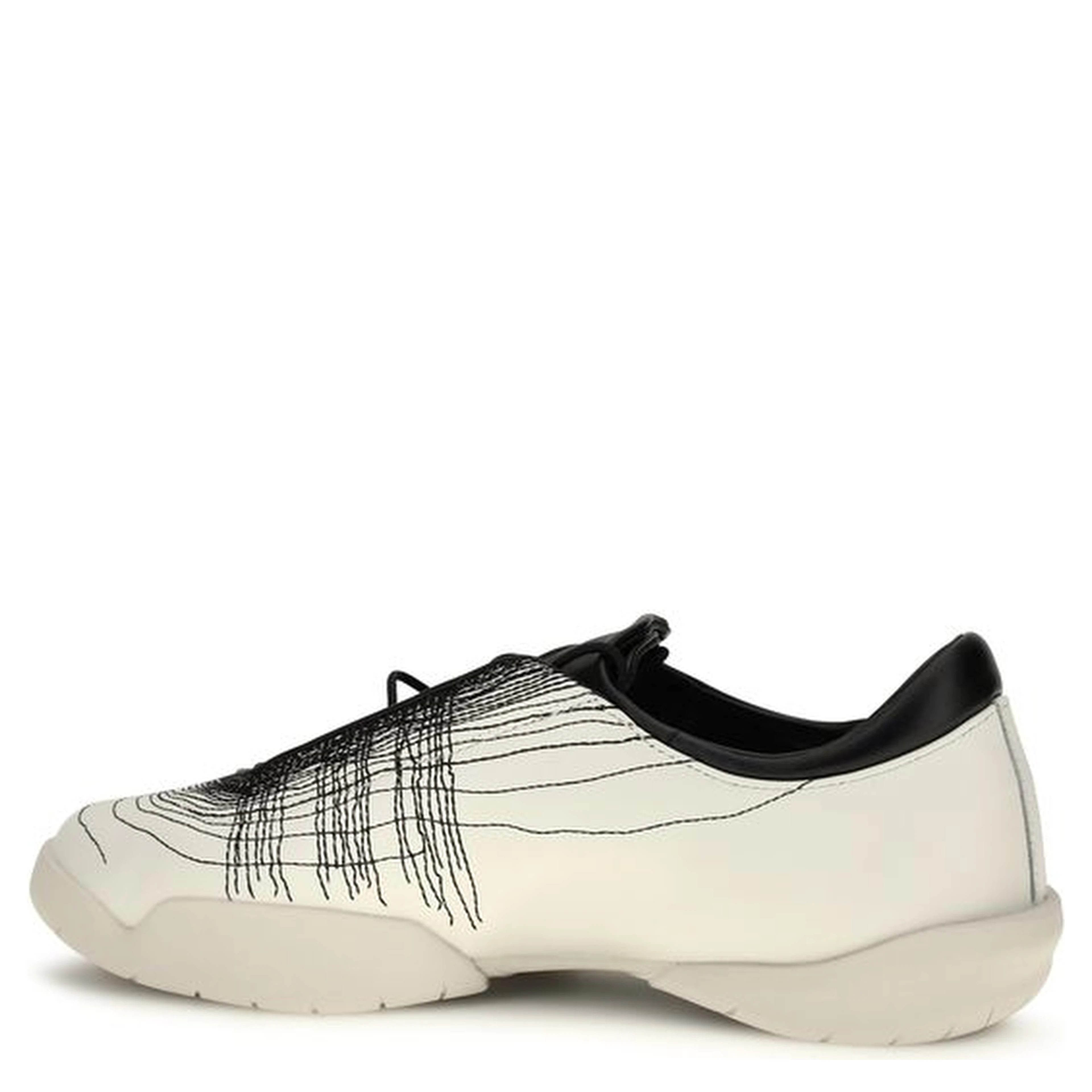 Beige Calf Leather Bos Taurus Sneakers