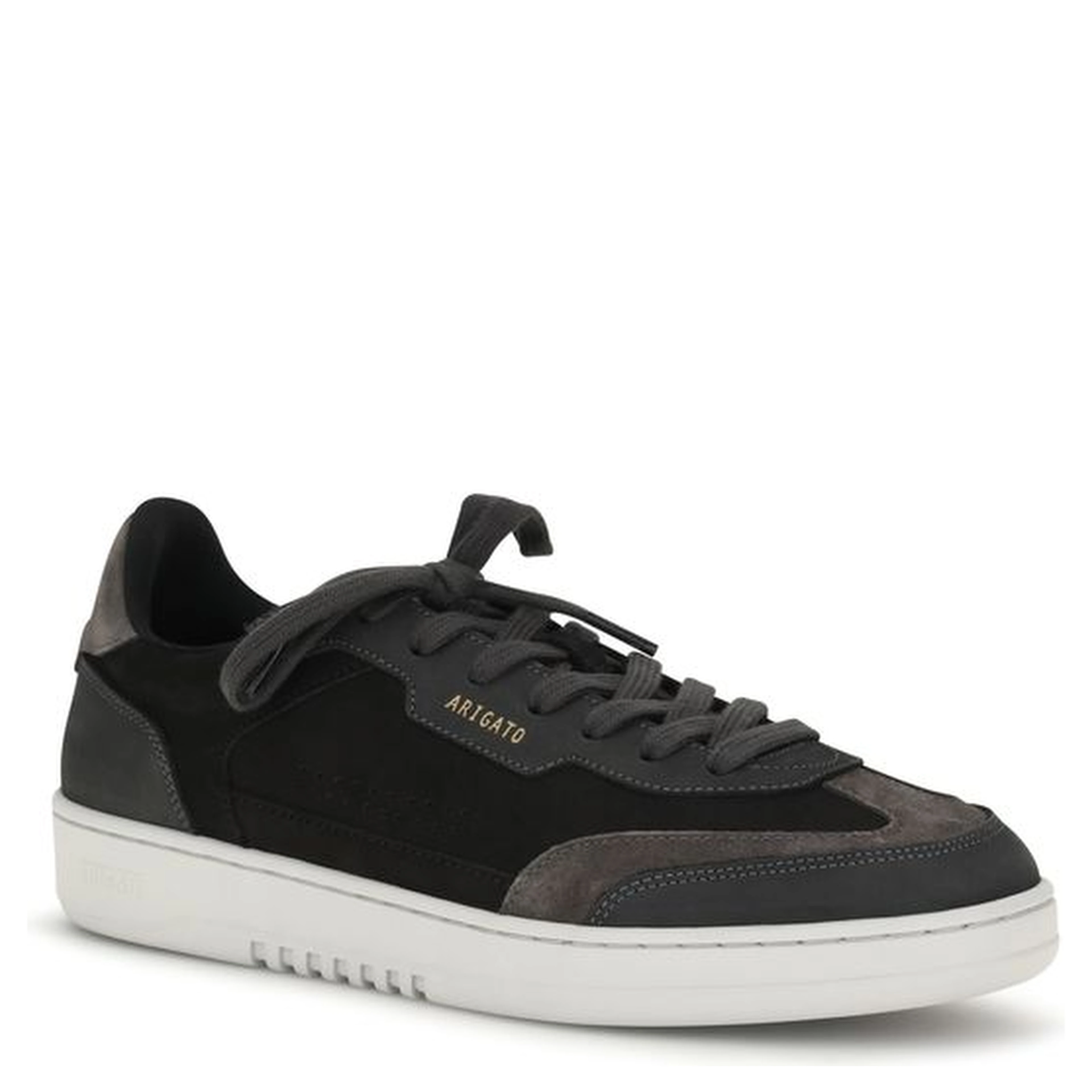 Black Nubuc Leather Athletic Sneakers