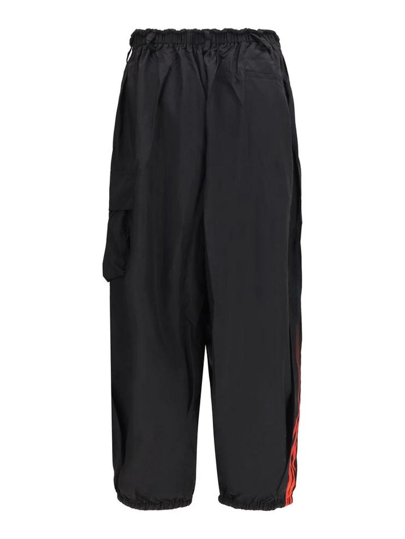 Black Polyamide Cargo Pants