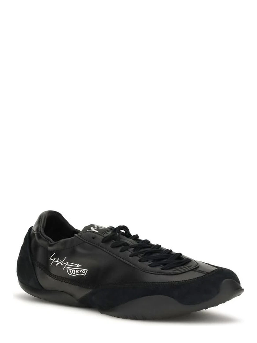 Black Calf Leather Bos Taurus Athletic Sneakers