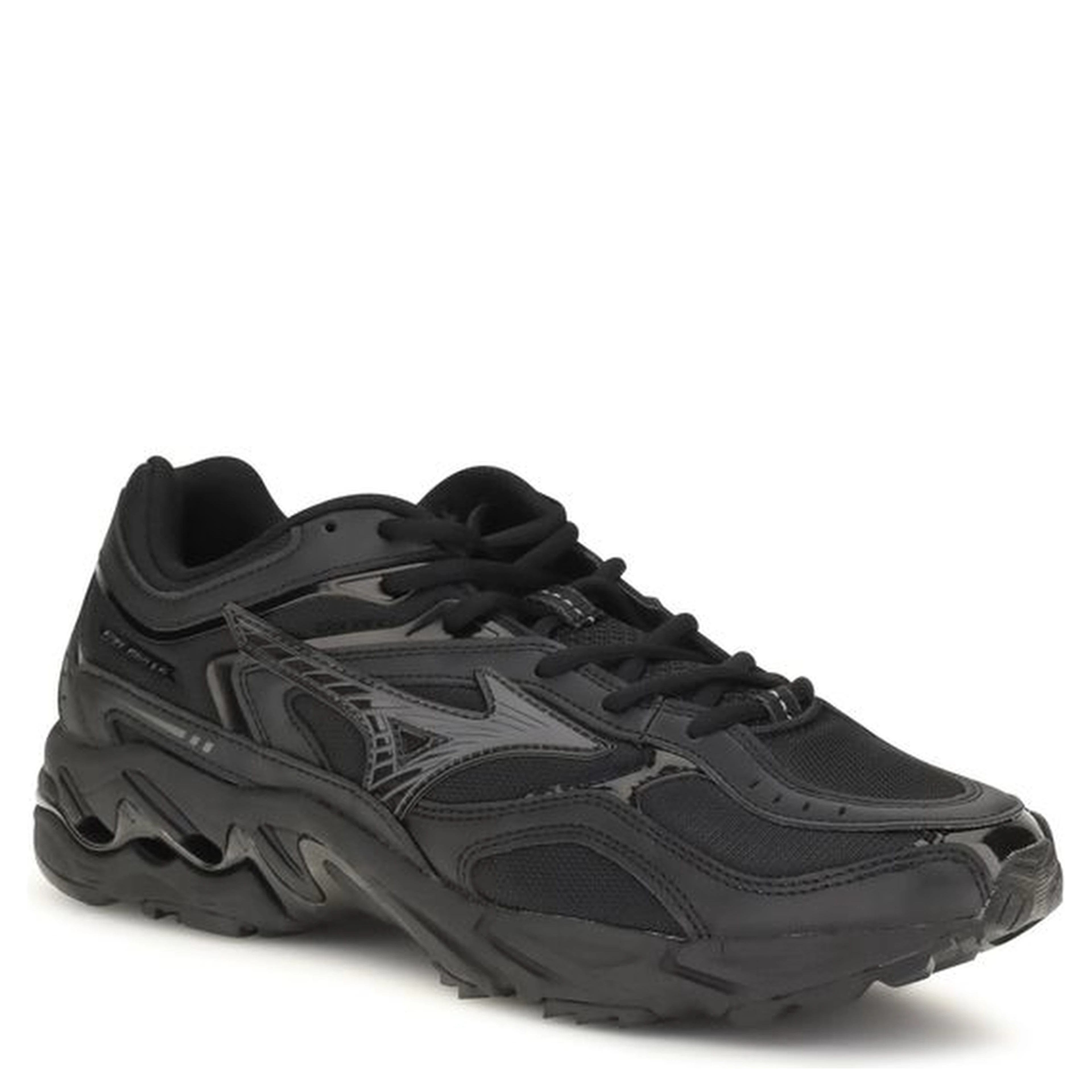 Black Fabric Athletic Sneakers