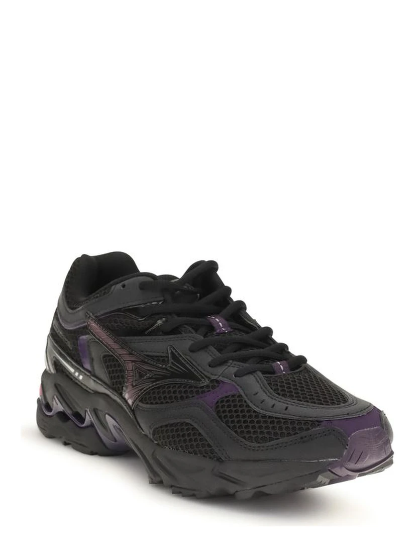 Black Fabric Athletic Sneakers