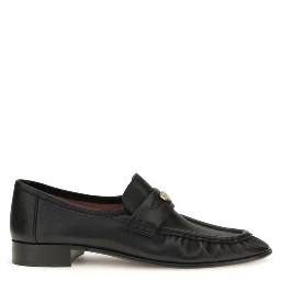 Black Calf Leather Bos Taurus Slip-On Loafers