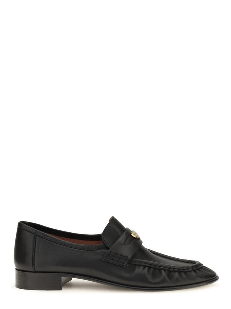 Black Calf Leather Bos Taurus Slip-On Loafers