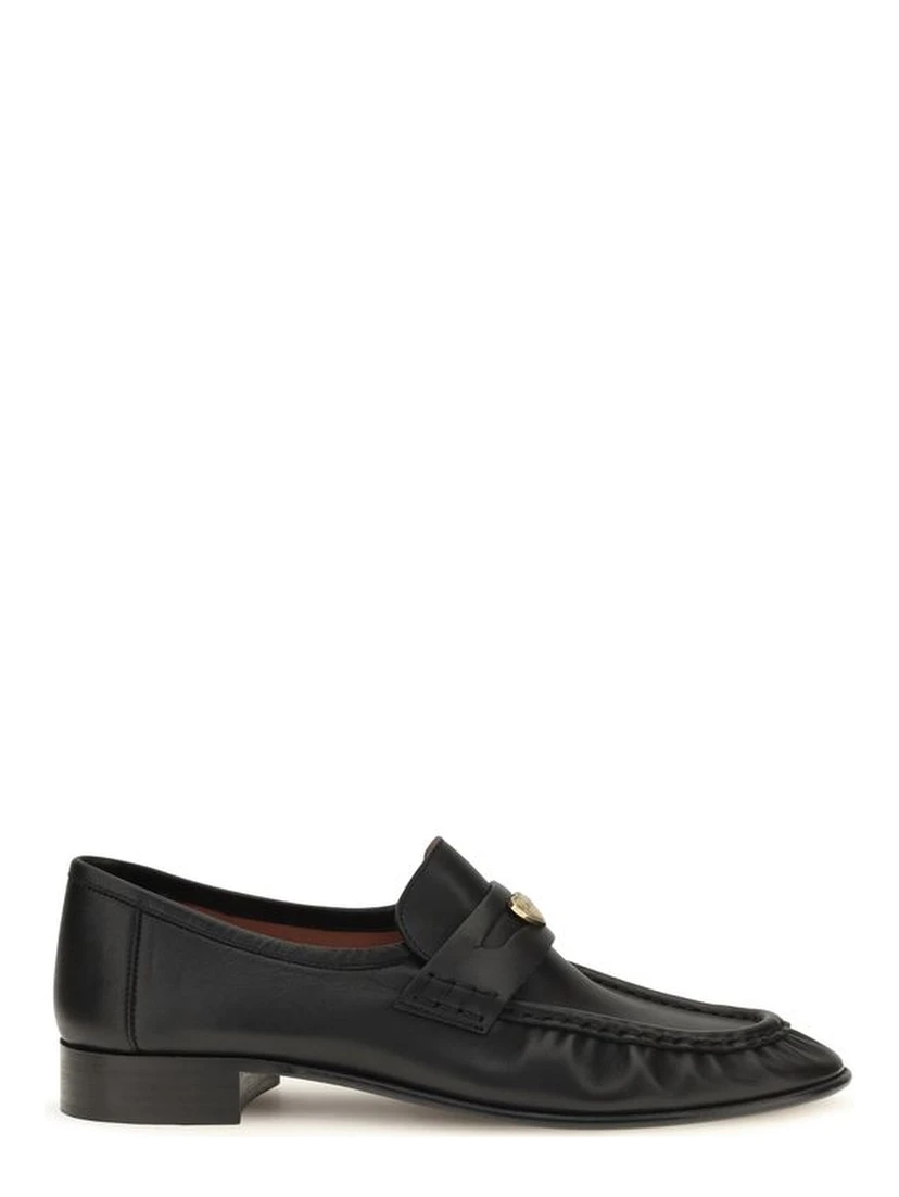 Black Calf Leather Bos Taurus Slip-On Loafers