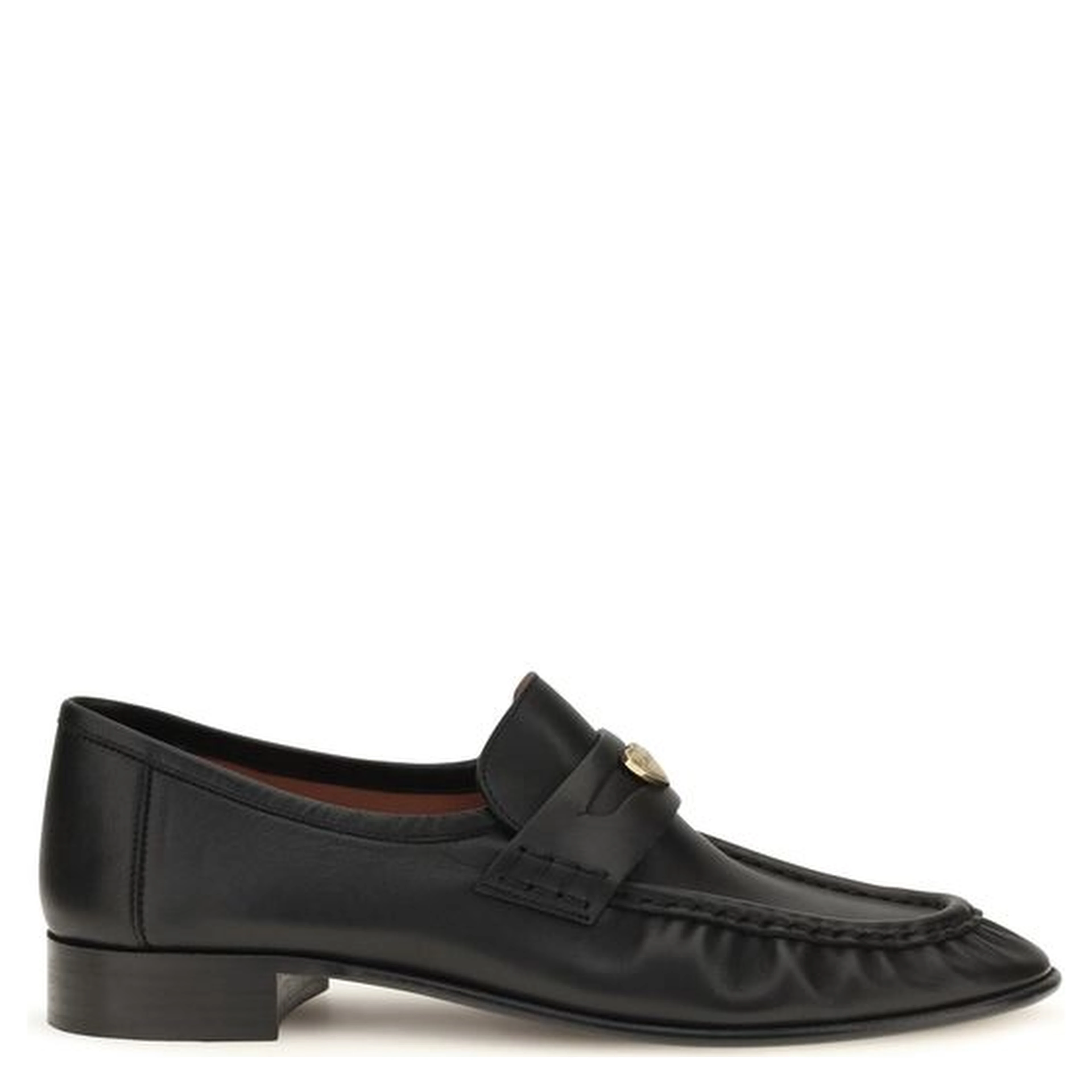 Black Calf Leather Bos Taurus Slip-On Loafers