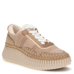 Beige Nylon Athletic Sneakers