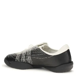 Black Rubber Athletic Sneakers