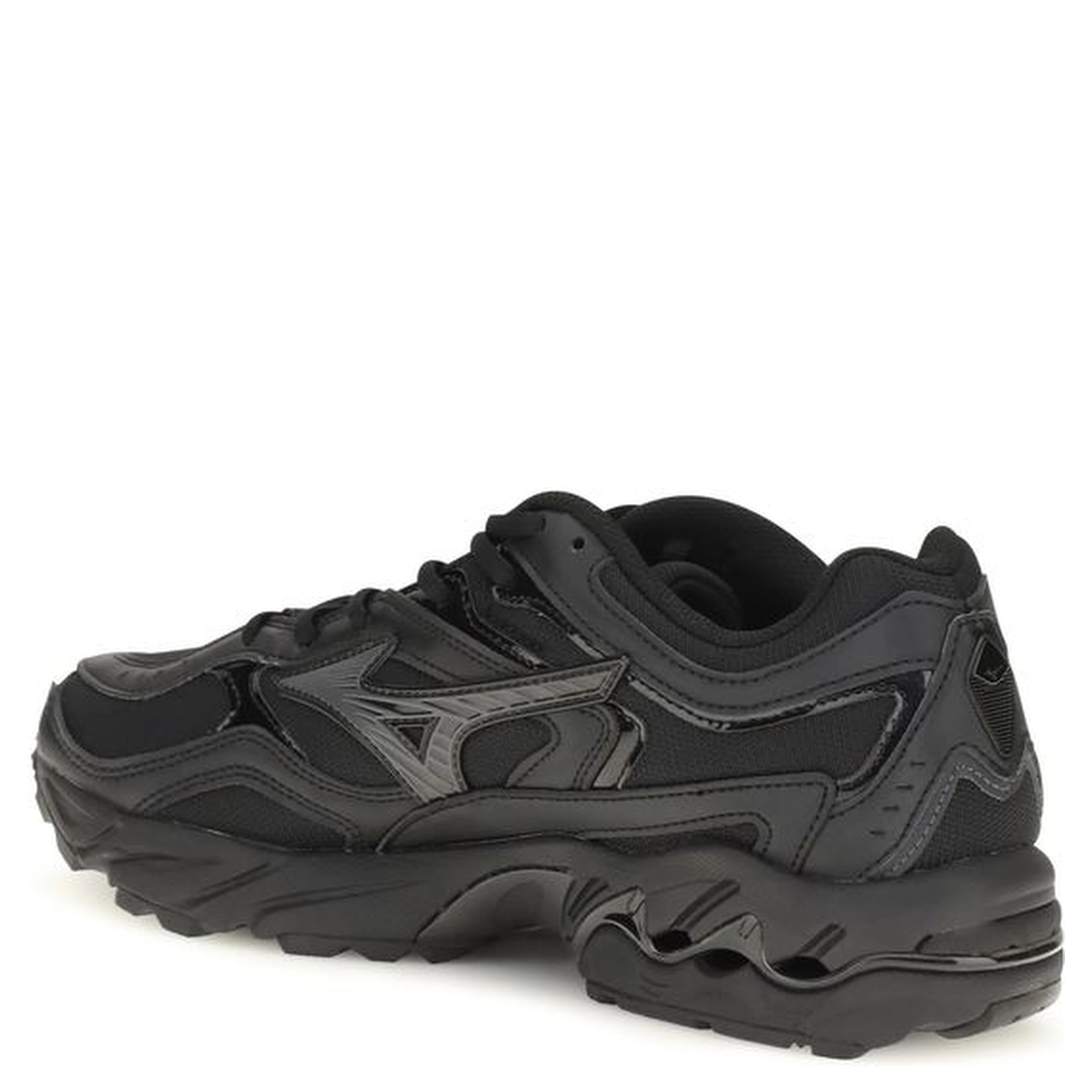 Black Fabric Athletic Sneakers