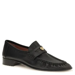 Black Calf Leather Bos Taurus Slip-On Loafers