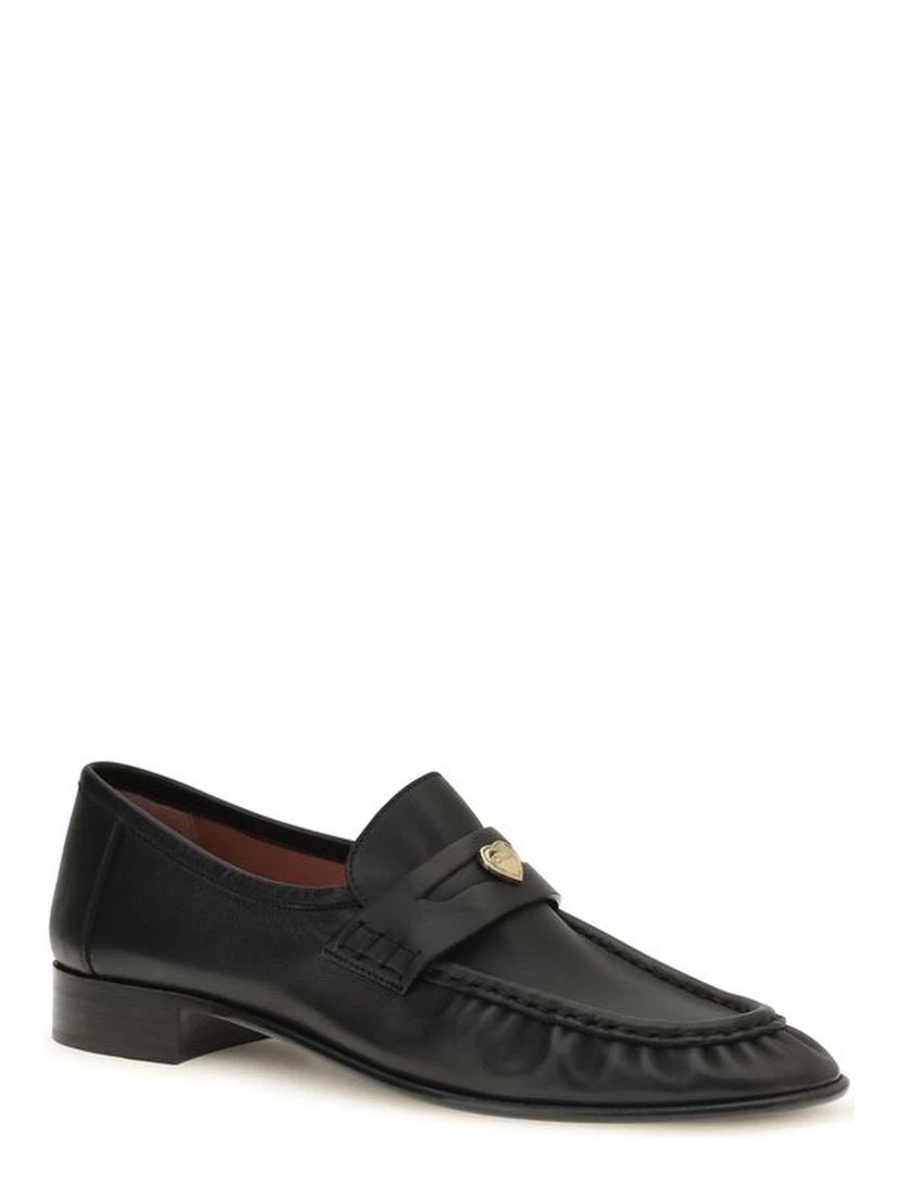 Black Calf Leather Bos Taurus Slip-On Loafers