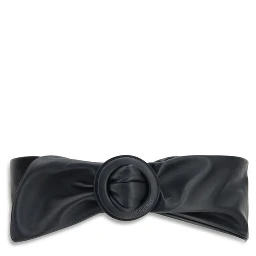Black Calf Leather Bos Taurus High-Waist Belt