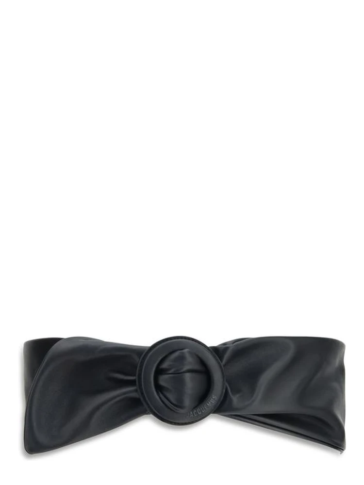 Black Calf Leather Bos Taurus High-Waist Belt