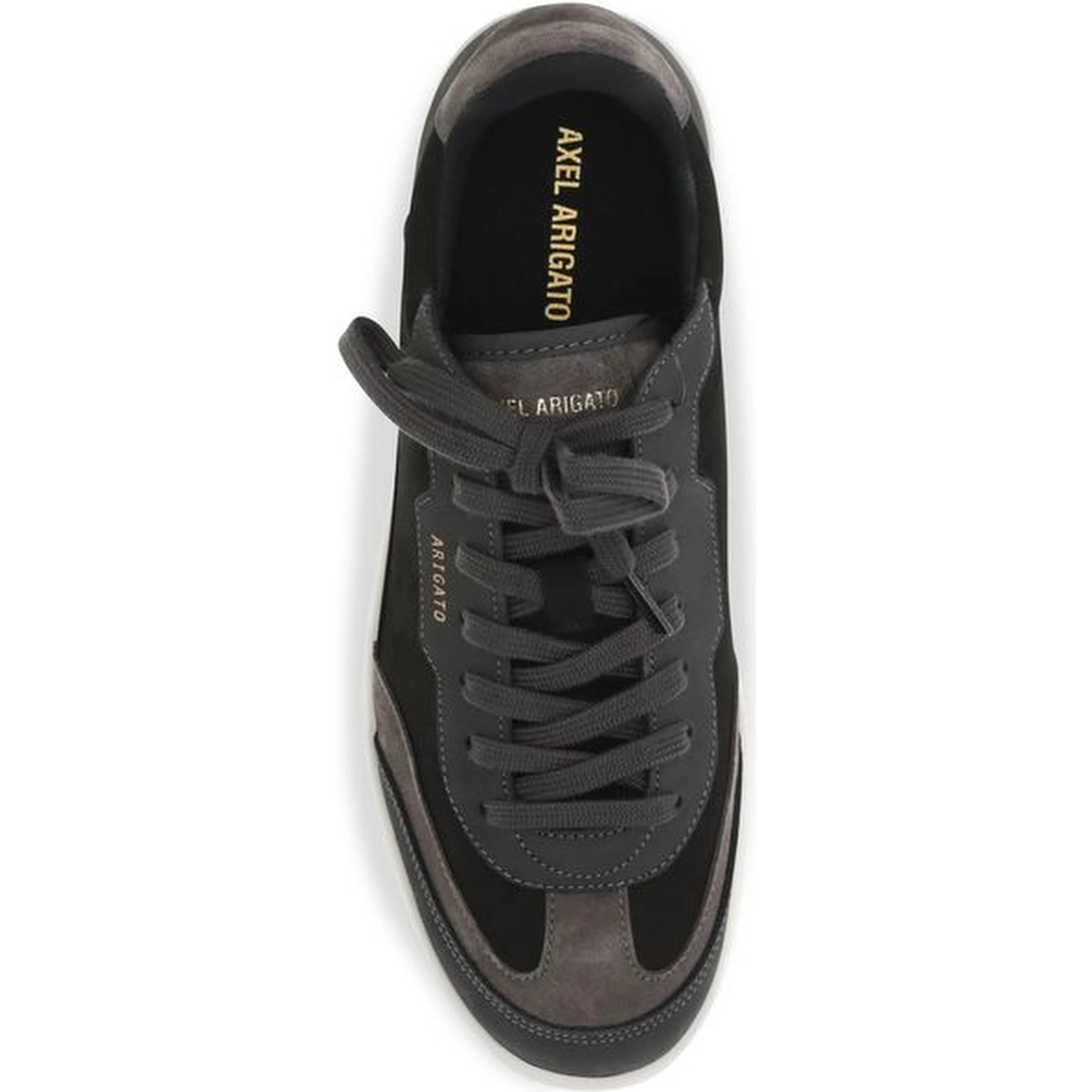 Black Nubuc Leather Athletic Sneakers