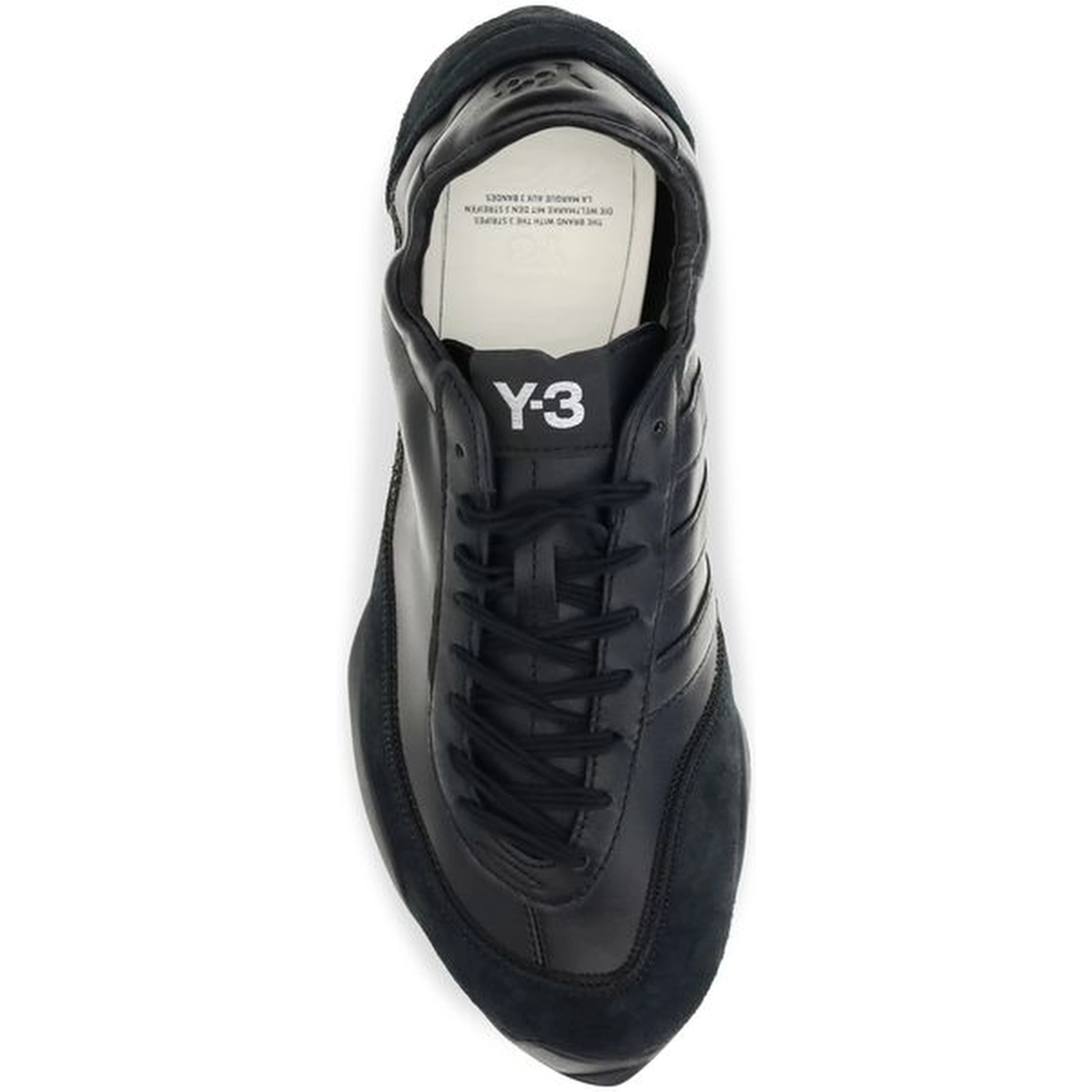 Black Calf Leather Bos Taurus Athletic Sneakers