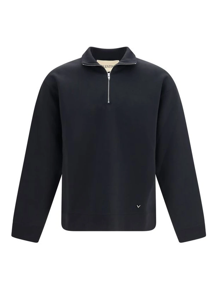 Black Cotton Sweatshirt