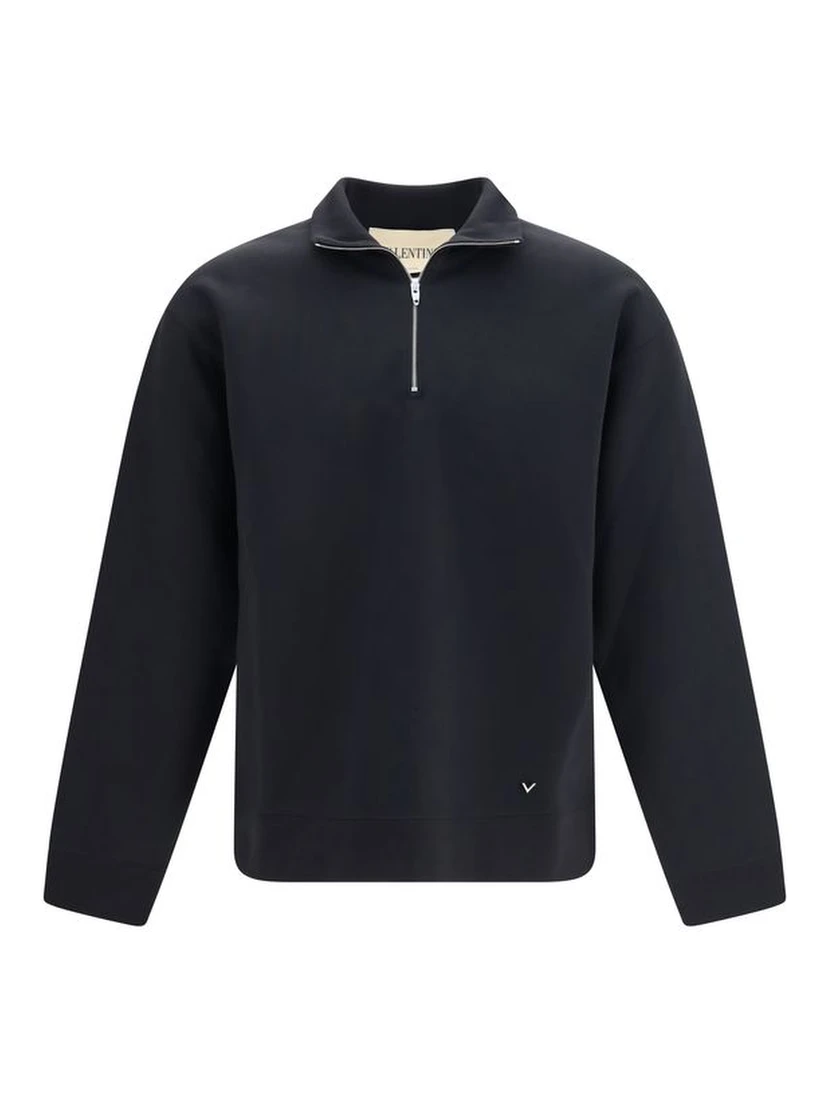 Black Cotton Sweatshirt