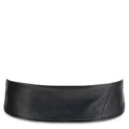 Black Calf Leather Bos Taurus High-Waist Belt