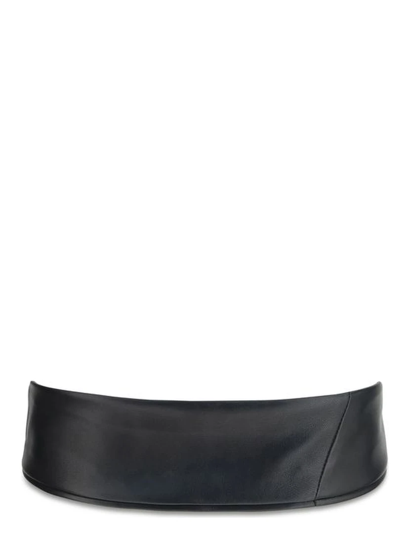 Black Calf Leather Bos Taurus High-Waist Belt