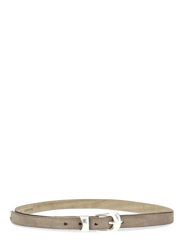 Brown Calf Leather Bos Taurus Thin Belt alternative