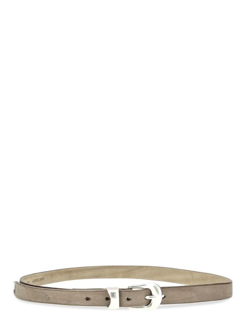 Brown Calf Leather Bos Taurus Thin Belt