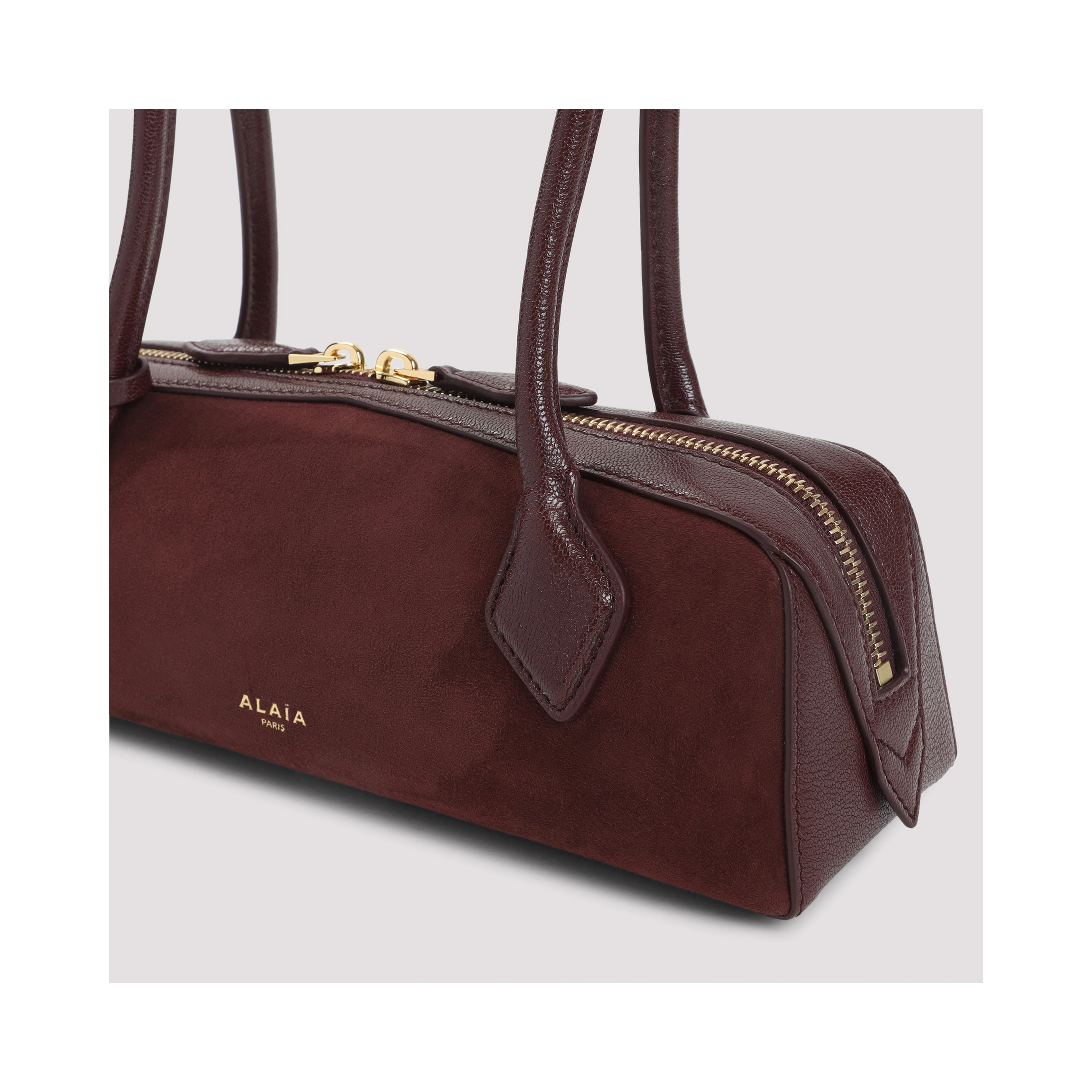 Alaïa Teckel Small Suede Shoulder Bag