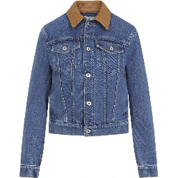Bottega Veneta Denim Intrecciato Collar Jacket