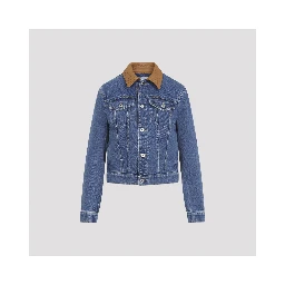 Bottega Veneta Denim Intrecciato Collar Jacket
