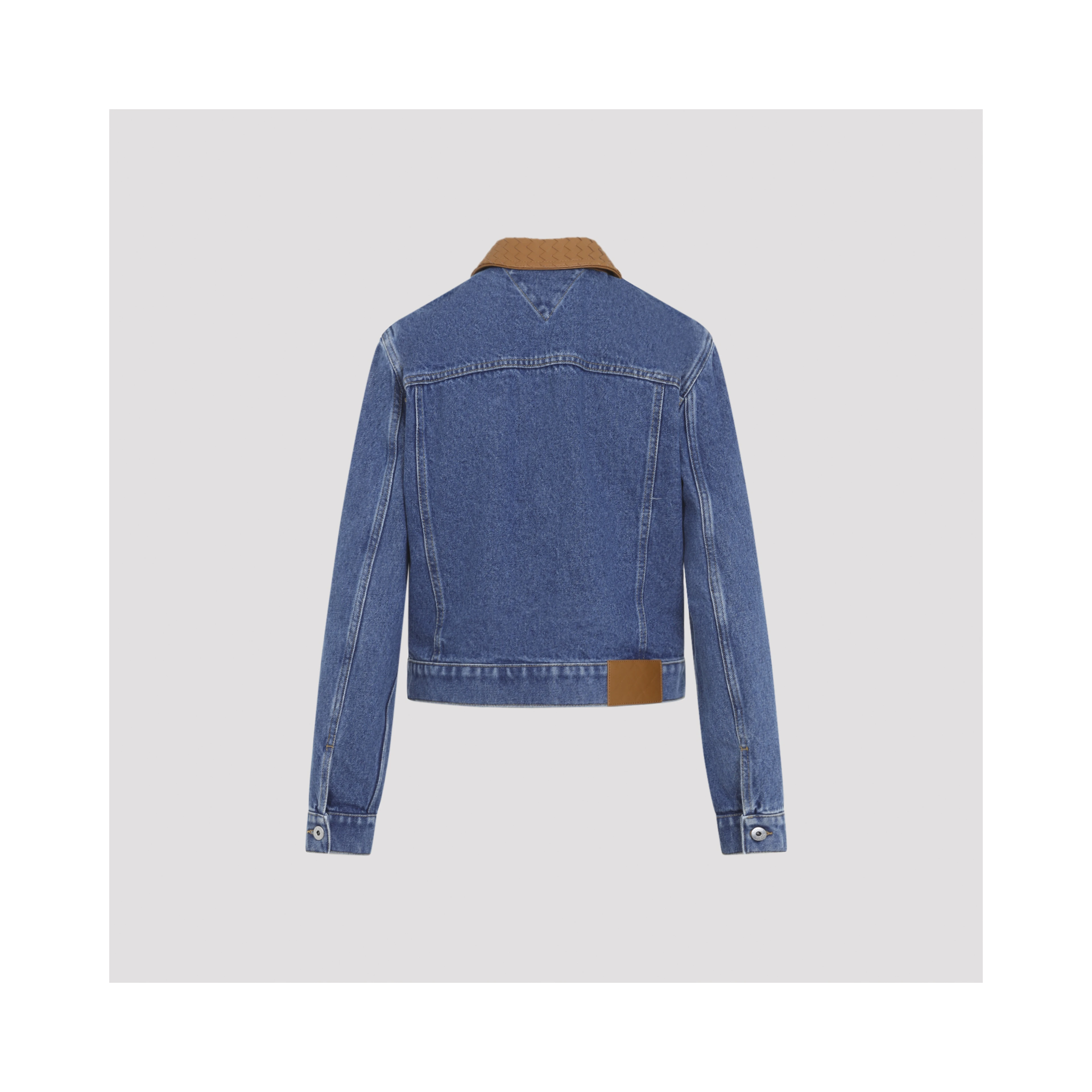 Bottega Veneta Denim Intrecciato Collar Jacket