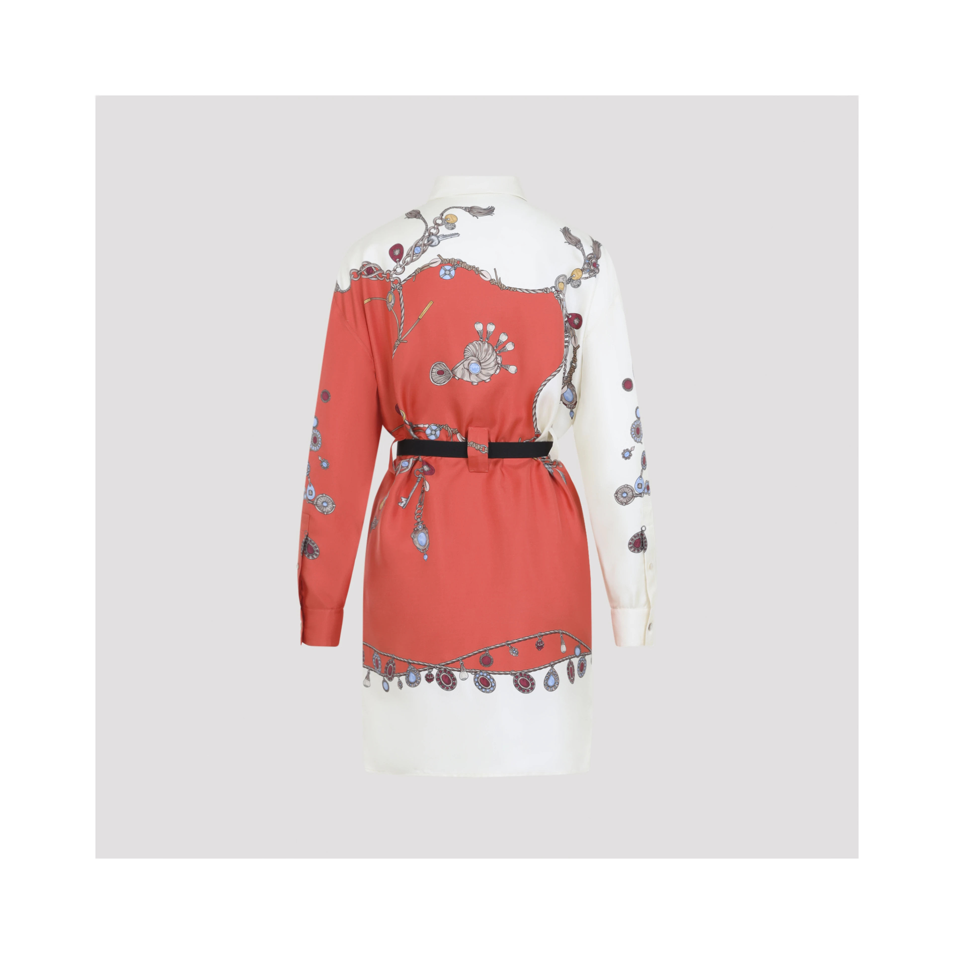 Versace Twill Silk Stolen Jewels Dress
